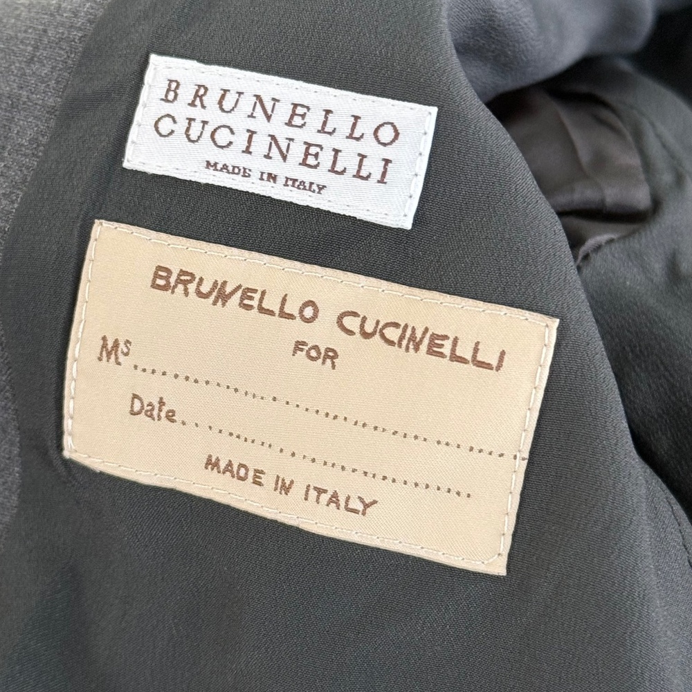 Brunello Cucinelli Monili Bead Grey Blazer - Picture 9 of 11